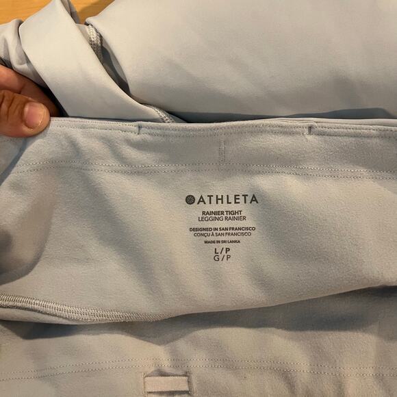 Athleta Rainier High Rise Leggings Size Large Gray Speckled‎ Reflective - Picture 7 of 8